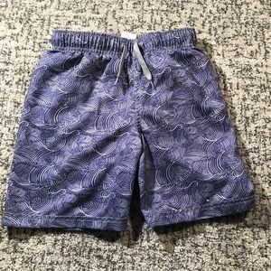 Cherokee Blue & Gray Swirl Print Swim Trunks Size XS